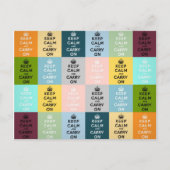 Blijf kalm en ga door met Origineel Briefkaart (Voorkant)