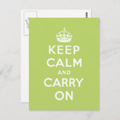 Blijf kalm en ga door met Origineel Briefkaart (Voorkant / Achterkant)