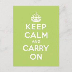 Blijf kalm en ga door met Origineel Briefkaart