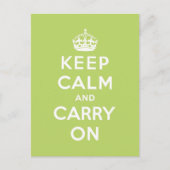 Blijf kalm en ga door met Origineel Briefkaart (Voorkant)