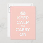 Blijf kalm en ga door met Origineel Briefkaart (Voorkant / Achterkant)