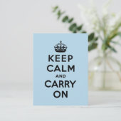 Blijf kalm en ga door met Origineel Briefkaart (Staand voorkant)