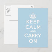 Blijf kalm en ga door met Origineel Briefkaart (Voorkant / Achterkant)