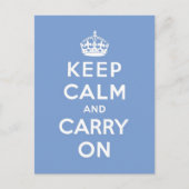 Blijf kalm en ga door met Origineel Briefkaart (Voorkant)