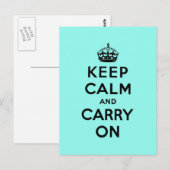 Blijf kalm en ga door met Origineel Briefkaart (Voorkant / Achterkant)