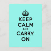 Blijf kalm en ga door met Origineel Briefkaart (Voorkant)