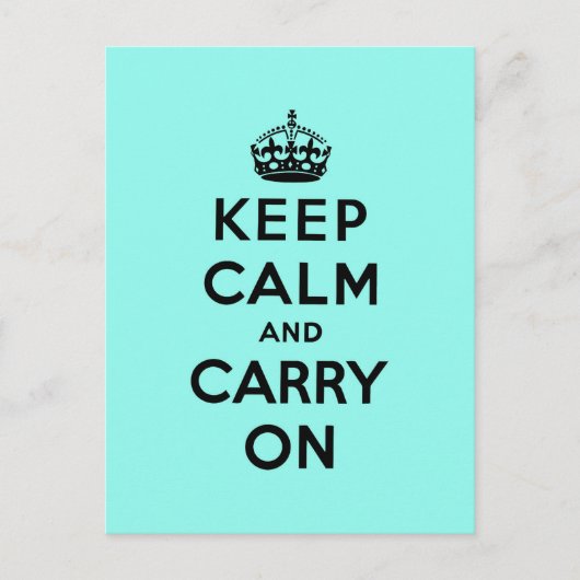 Blijf kalm en ga door met Origineel Briefkaart (Voorkant)