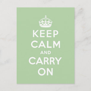 Blijf kalm en ga door met Origineel Briefkaart