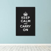 Blijf kalm en ga door met Origineel Canvas Afdruk (Insitu (Houten vloer))