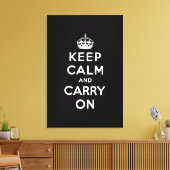 Blijf kalm en ga door met Origineel Canvas Afdruk (Insitu (Woonkamer))