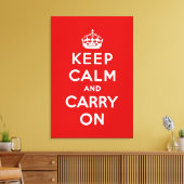 Blijf kalm en ga door met Origineel Canvas Afdruk (Insitu (Woonkamer))