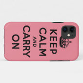 Blijf kalm en ga door met Origineel Case-Mate iPhone Case (Achterkant (horizontaal))