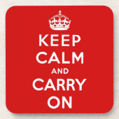 Blijf kalm en ga door met Origineel Drankjes Onderzetter (Voorkant)