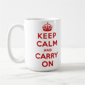Blijf kalm en ga door met Origineel Koffiemok (Links)