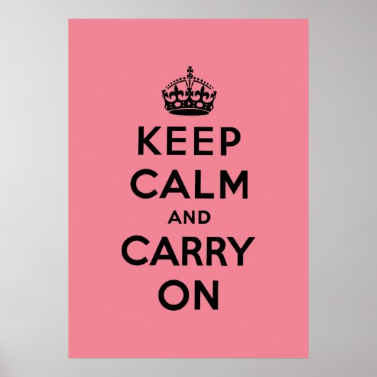 Blijf kalm en ga door met Origineel Poster (Voorkant)