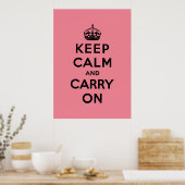 Blijf kalm en ga door met Origineel Poster (Keuken)