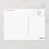 Blijf kalm en ga door met rood Briefkaart (Achterkant)