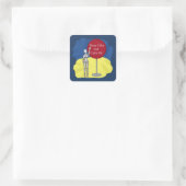 Blijf kalm en ga door. Oekraïne sterk Vierkante Sticker (Tas)