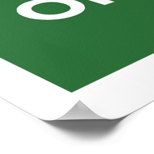 Blijf kalm en ga door! poster (Hoek)