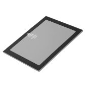 Blijf Kalm en Ga Door Solid Zwart Notitieblok (Schuin)