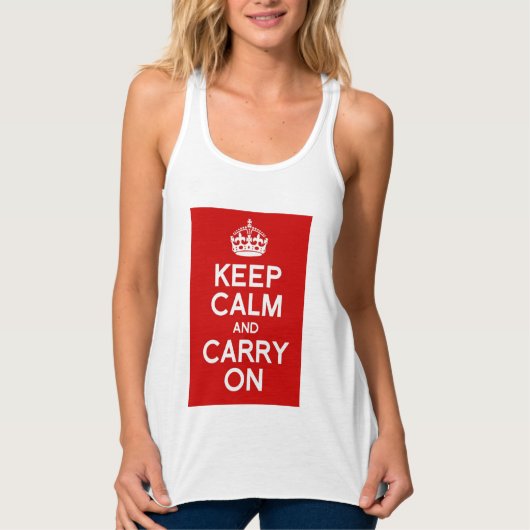BLIJF KALM EN GA DOOR TANKTOP (Voorkant)