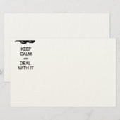 BLIJF KALM en Ga Ermee Om Briefpapier (Voorkant / Achterkant)