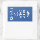 Blijf kalm en ga Gevist stickers (Tas)