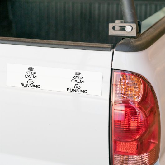 BLIJF KALM EN GA HARDLOPEN BUMPERSTICKER (Op Truck)
