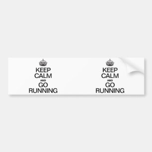 BLIJF KALM EN GA HARDLOPEN BUMPERSTICKER