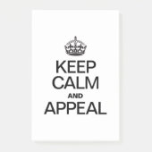 BLIJF KALM EN GA IN BEROEP POST-IT® NOTES (Voorkant)