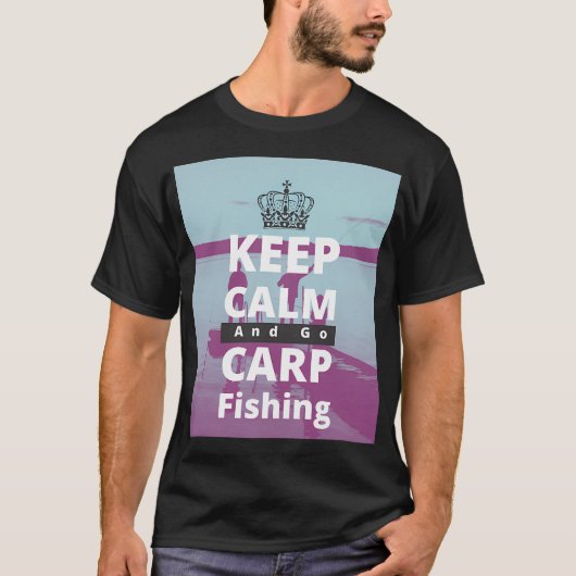 BLIJF KALM EN GA KARPERVISSEN T-SHIRT (Voorkant)