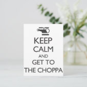 Blijf kalm en ga naar de Choppa Briefkaart (Staand voorkant)
