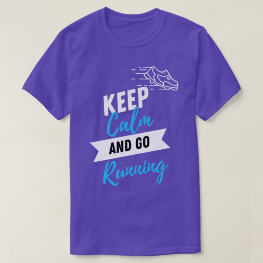 Blijf kalm en ga rennen t-shirt (Design voorkant)