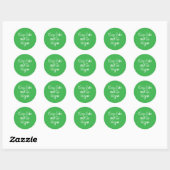 Blijf kalm en ga vegan ronde sticker (Vel)