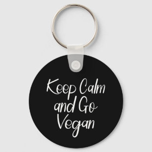 Blijf kalm en ga vegan sleutelhanger