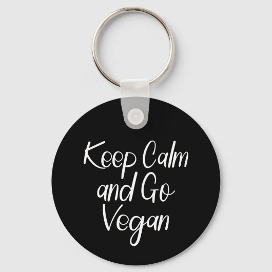 Blijf kalm en ga vegan sleutelhanger (Voorkant)