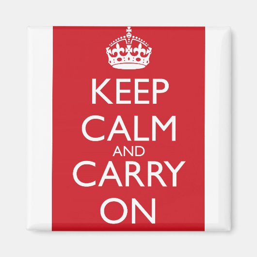 Blijf kalm en ga verder: brandweerauto rood magneet (Voorkant)