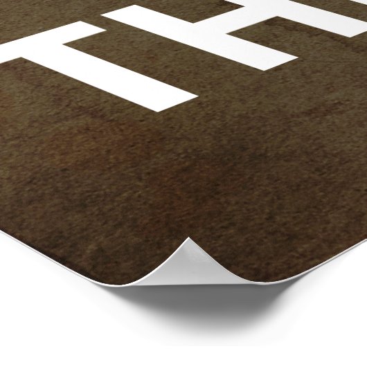 Blijf kalm en ga verder en probeer voor het hoofd poster (Hoek)