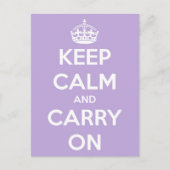 Blijf kalm en ga verder met het Briefkaart van lav (Voorkant)