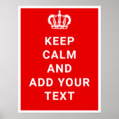 Blijf kalm en ga verder met je eigen tekst poster (Voorkant)