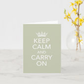 Blijf kalm en ga verder met Note Kaart (Gele Bloem)