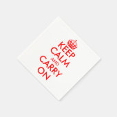 Blijf kalm en ga verder |  papieren servetten (Hoek)