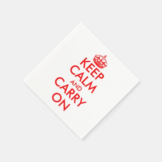 Blijf kalm en ga verder | papieren servetten (Hoek)
