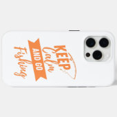 Blijf kalm en ga vissen Case-Mate iPhone case (Achterkant (horizontaal))