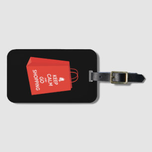 Blijf kalm en ga winkelen (bag2) bagagelabel