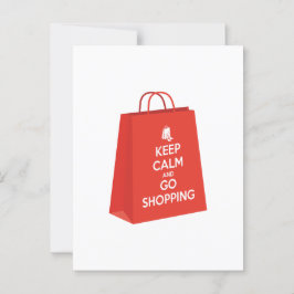Blijf kalm en ga winkelen (bag2) briefkaart