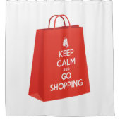 Blijf kalm en ga winkelen (bag2) douchegordijn (Voorkant)