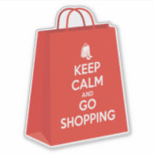 Blijf kalm en ga winkelen (bag2) sticker (Voorkant)