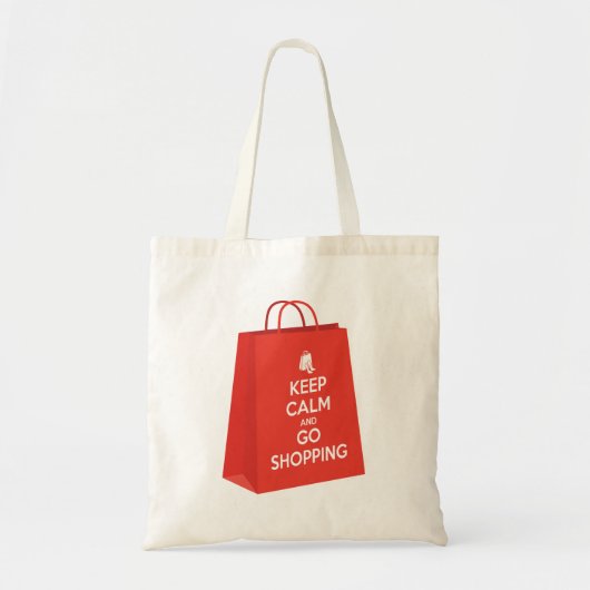 Blijf kalm en ga winkelen (bag2) tote bag (Voorkant)