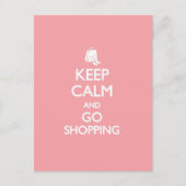 Blijf kalm en ga winkelen briefkaart (Voorkant)